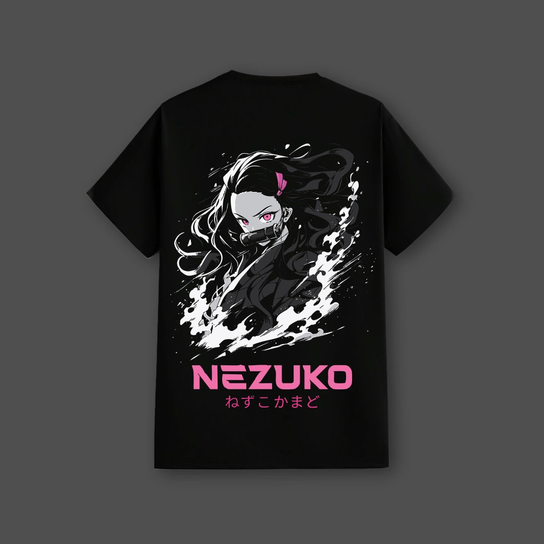 Nezuko Kamado Demon Slayer Black Regular Fit T-Shirt