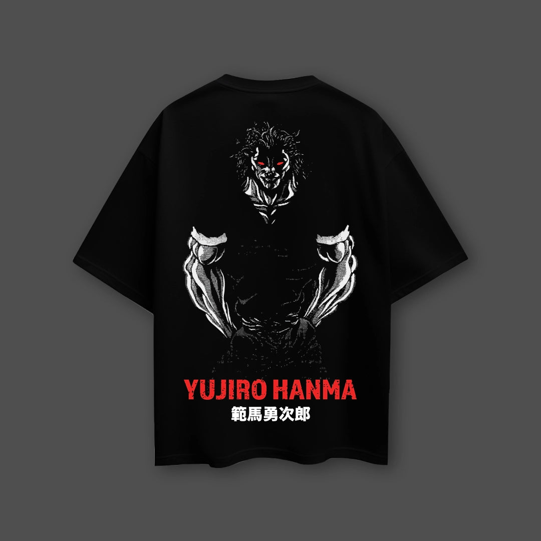Yujiro Hanma The Ogre Black Oversized Fit T-Shirt