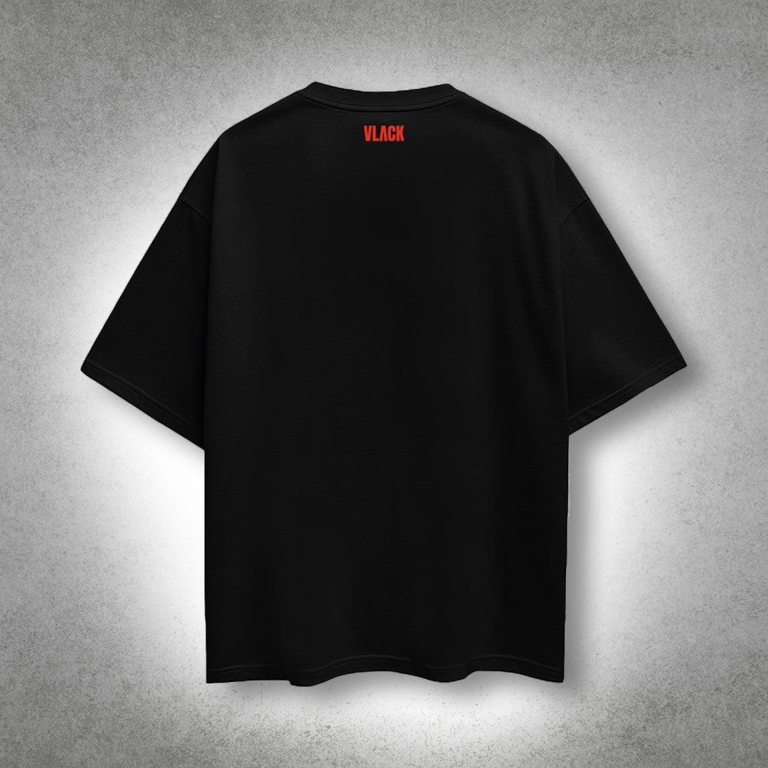 VLACK - SHOCKWAVE SOUL – Black Oversized T-Shirt