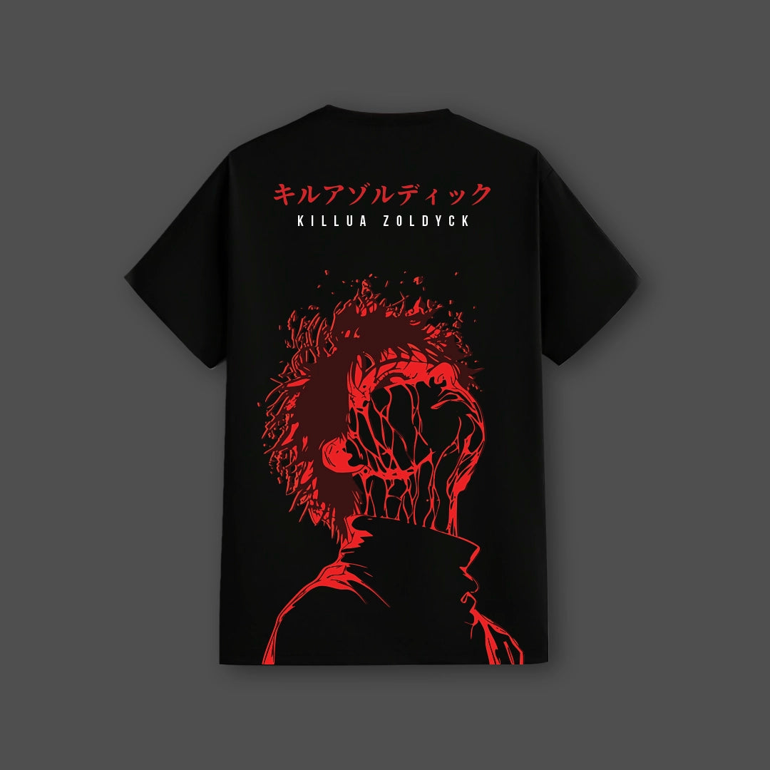 Killua Zoldyck Hunter x Hunter Black Regular Fit T-Shirt