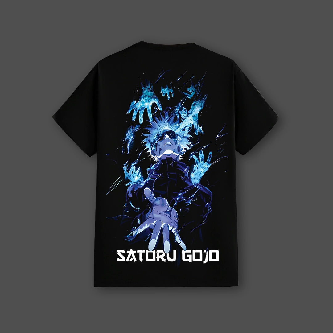 Satoru Gojo - Infinity Unleashed - Black Regular Fit T-Shirt