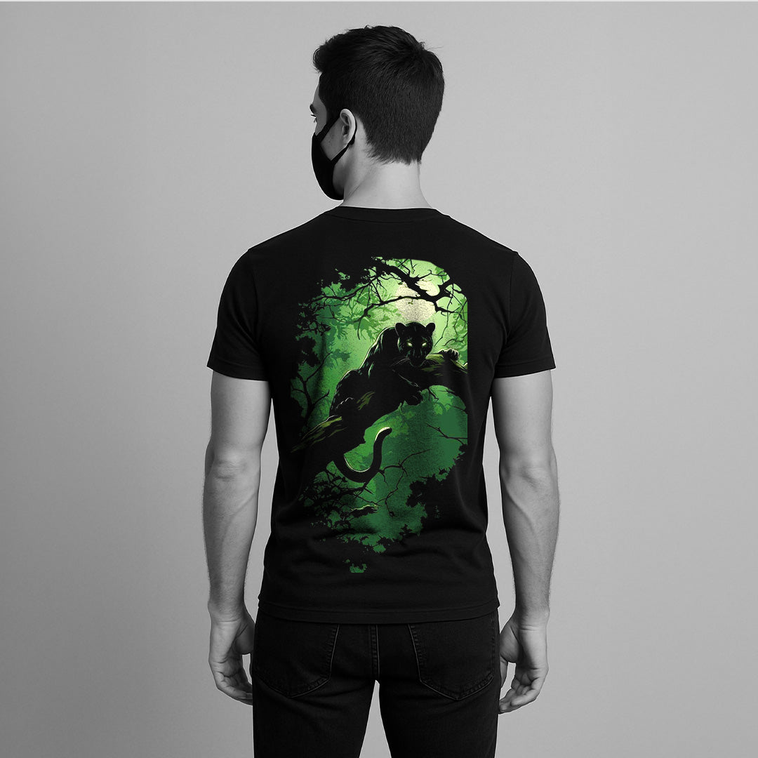 Shadow Panther - Front 3D Print - Black Regular Fit T-Shirt