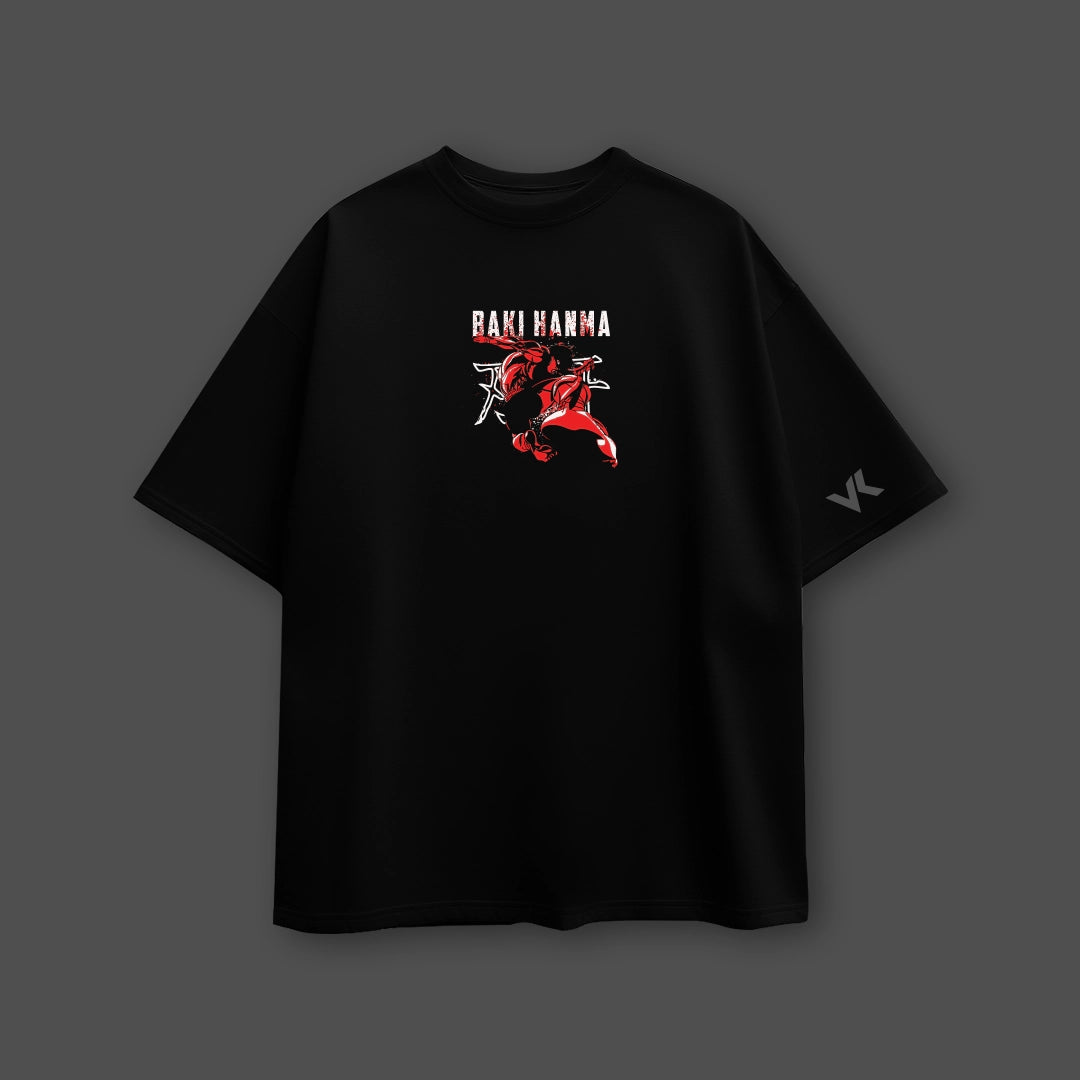 Baki Hanma Baki Black Oversized Fit T-Shirt