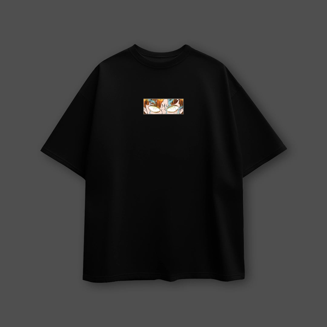 Zenitsu Agatsuma Demon Slayer Black Oversized Fit T-Shirt
