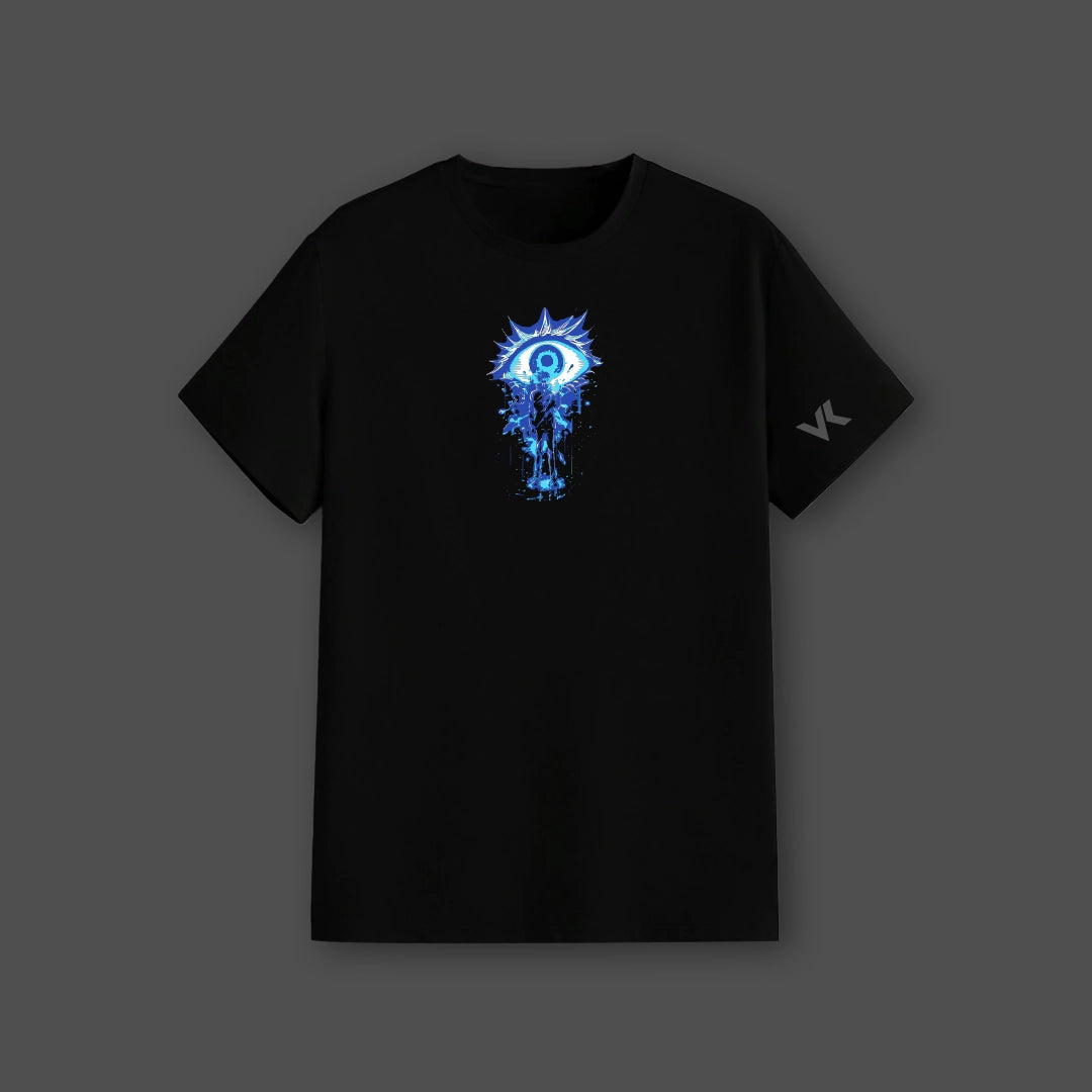 Satoru Gojo - Infinity Unleashed - Black Regular Fit T-Shirt