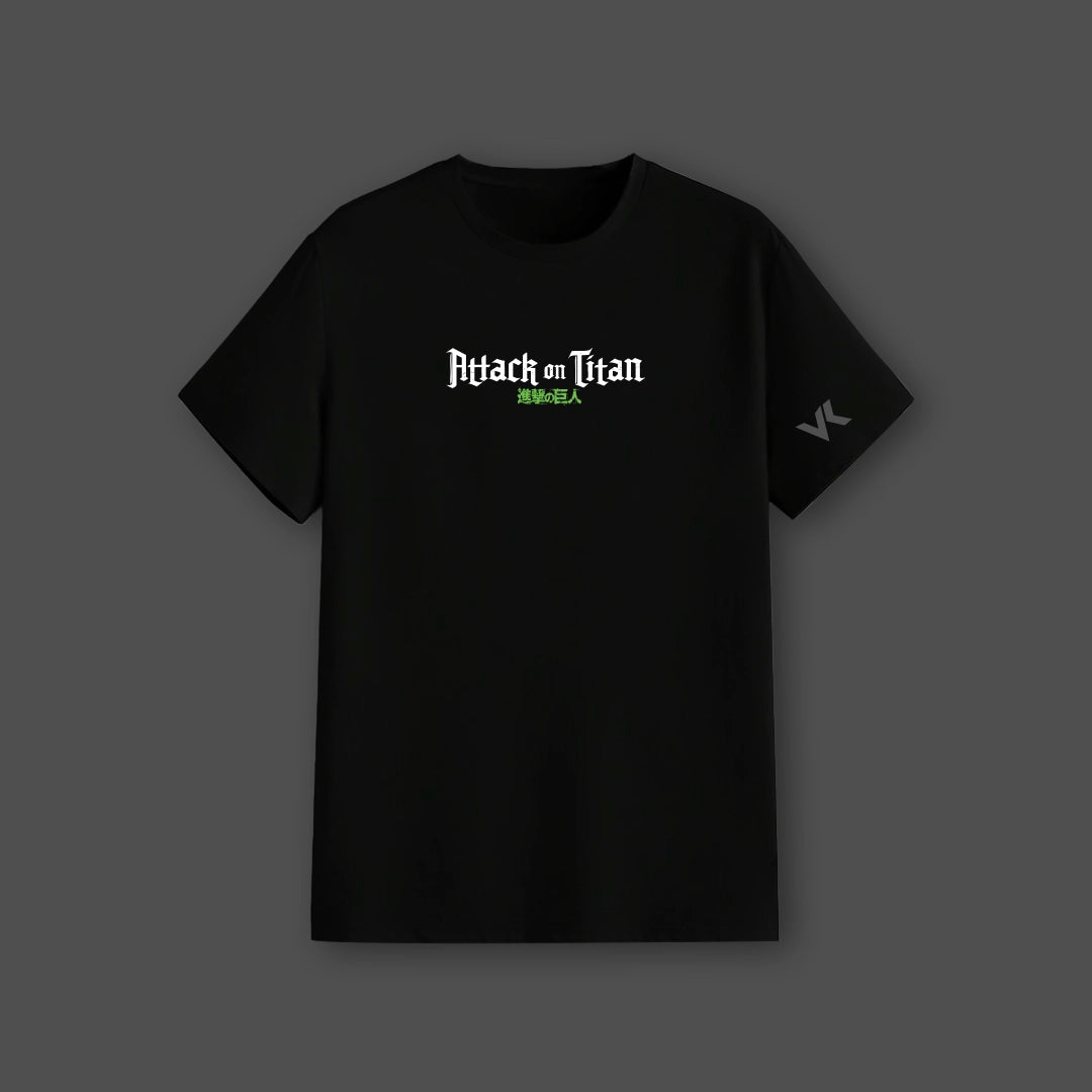 Eren Yeager Attack on Titan Black Regular Fit T-shirt