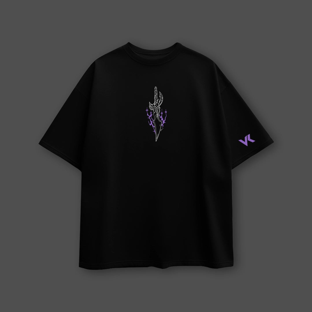 Shadow Monarch Arise Solo Leveling Black Oversized Fit T-shirt