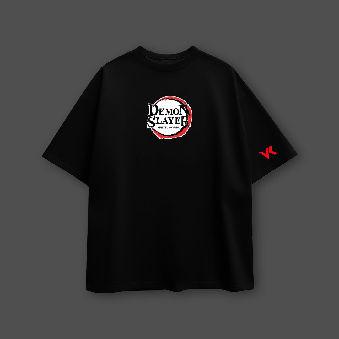 Kokushibo Demon Slayer Black Oversized Fit T-Shirt