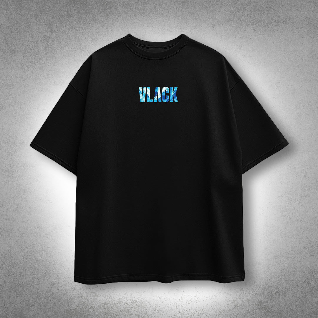 Vlack - Jujutsu Kaisen - Cursed Power, Pure Focus - Black Oversize Fit T-Shirt