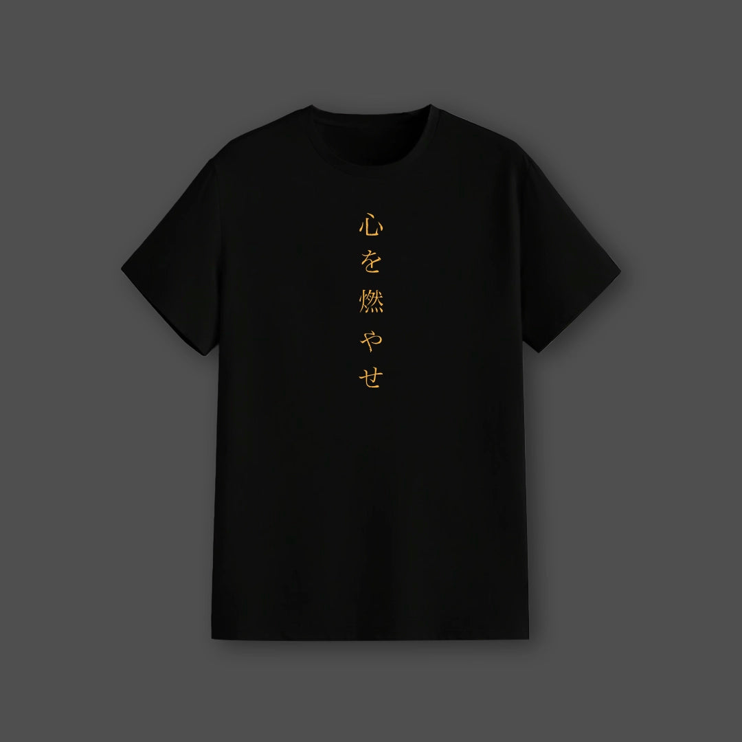 Rengoku Demon Slayer Black Regular Fit T-shirt