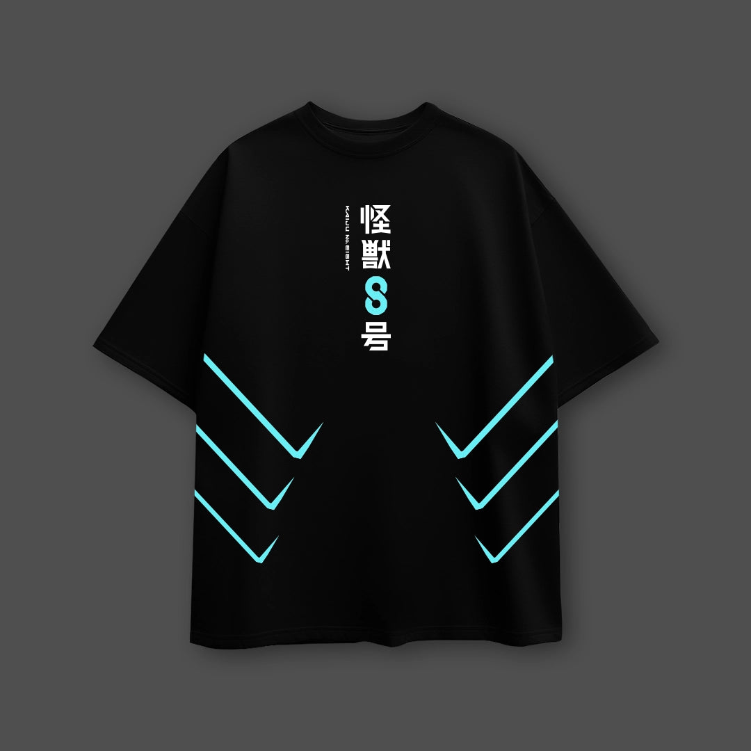 Kaiju No.8 Black Oversized Fit T-shirt