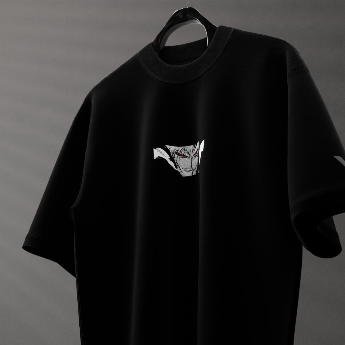 Ichigo Kurosaki Final Getsuga Tenshou Black Oversized Fit T-shirt