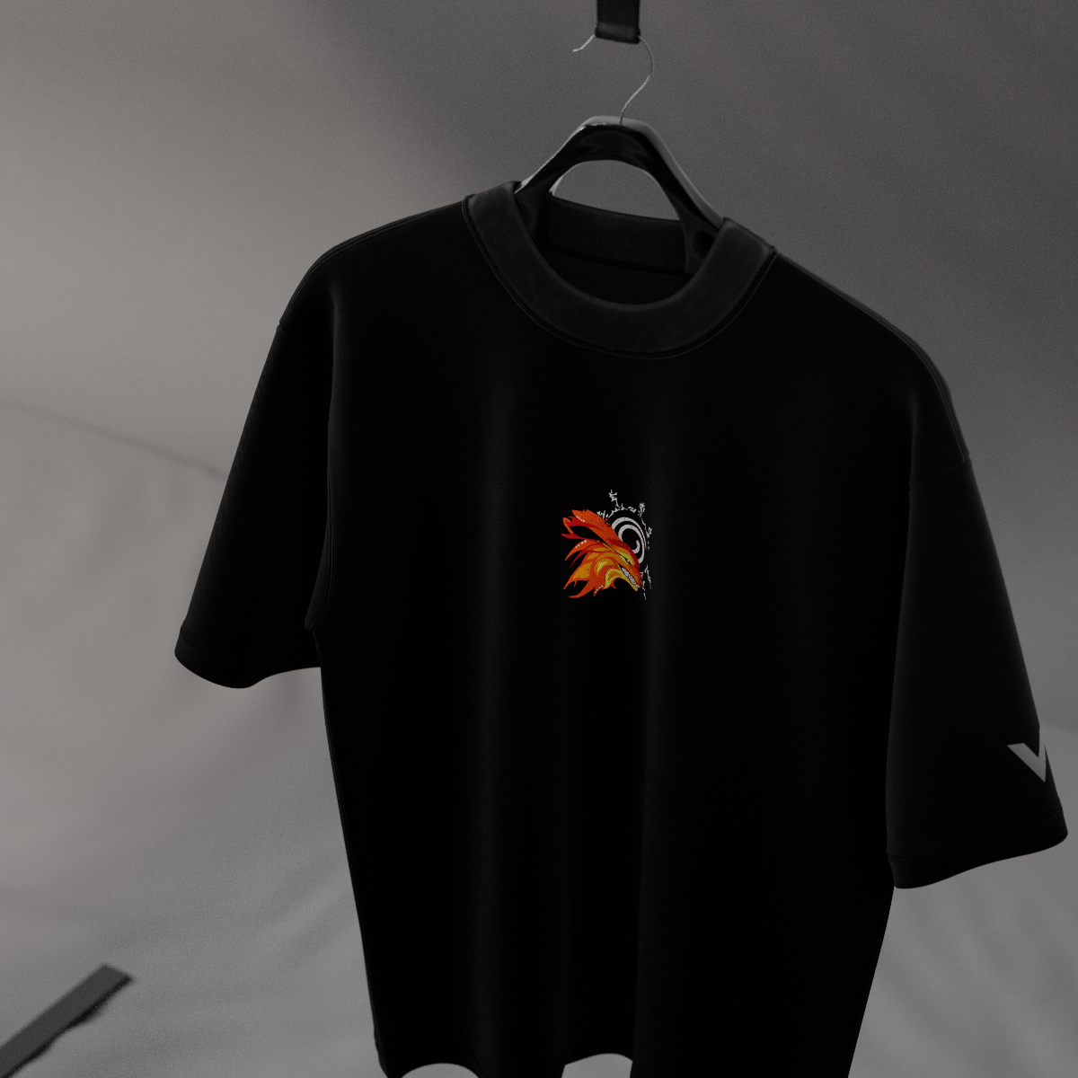Naruto Uzumaki Kurama Mode – Oversized Fit Black T-Shirt
