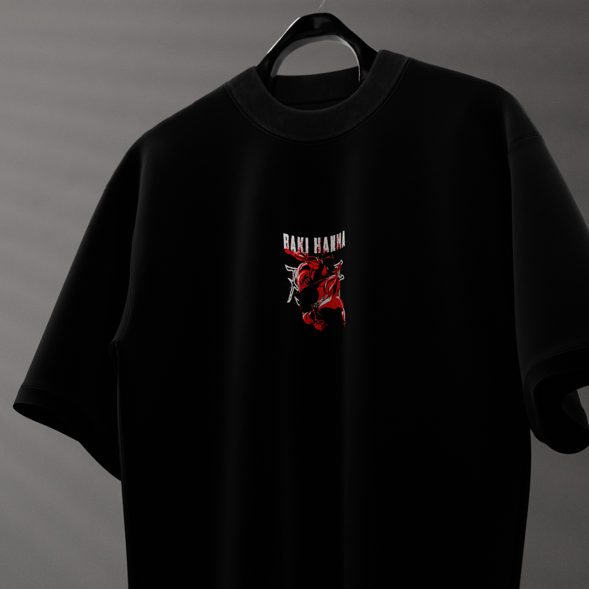 Baki Hanma Baki Black Oversized Fit T-Shirt