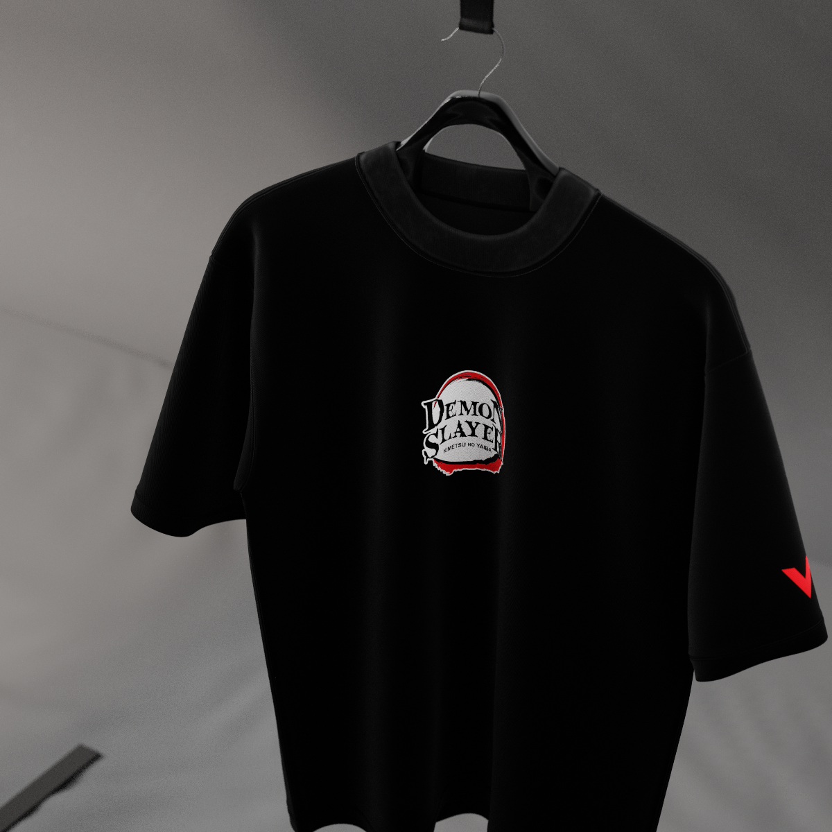 Kokushibo Demon Slayer Black Oversized Fit T-Shirt