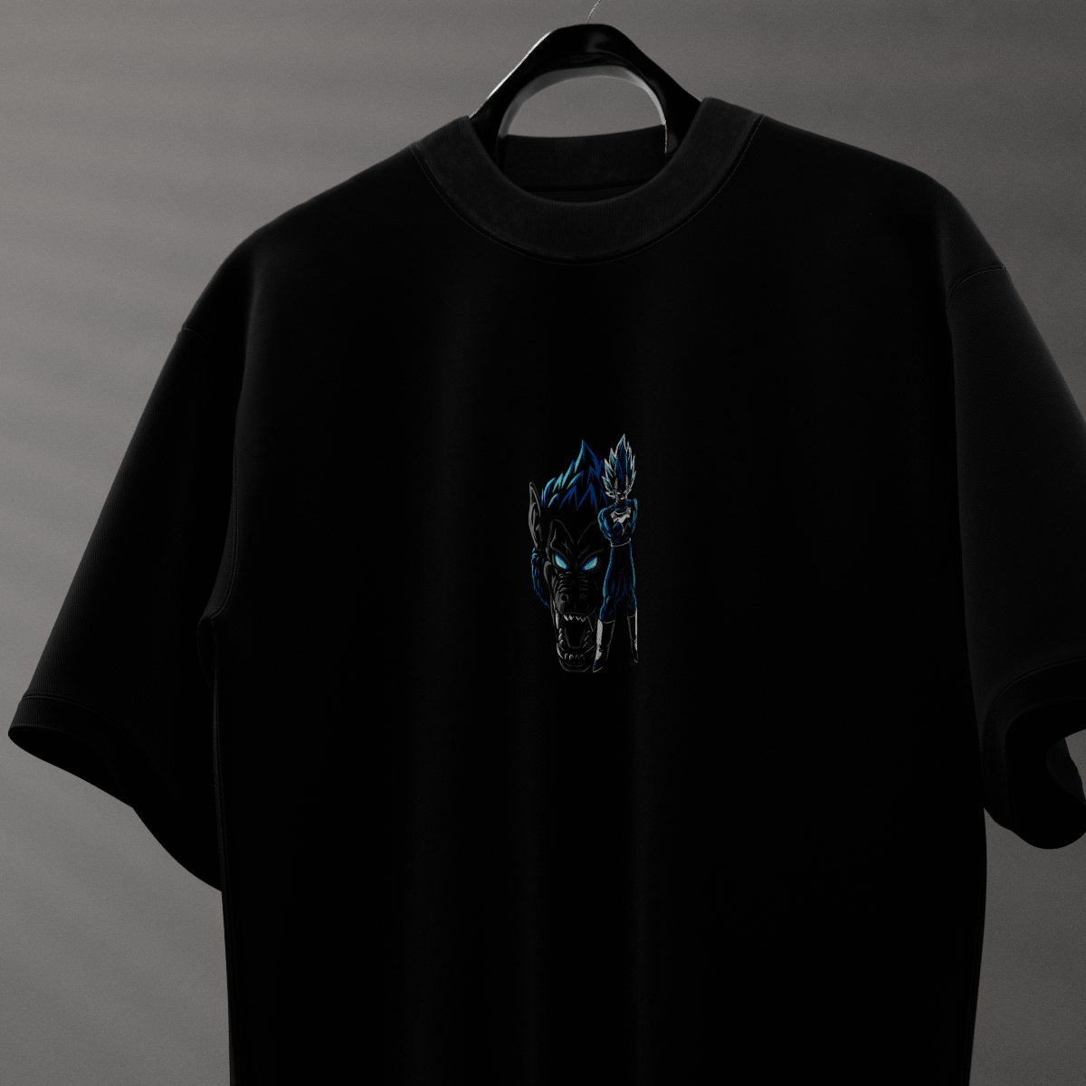 Vegeta Saiyan Evolution – Oversized Fit Black T-Shirt