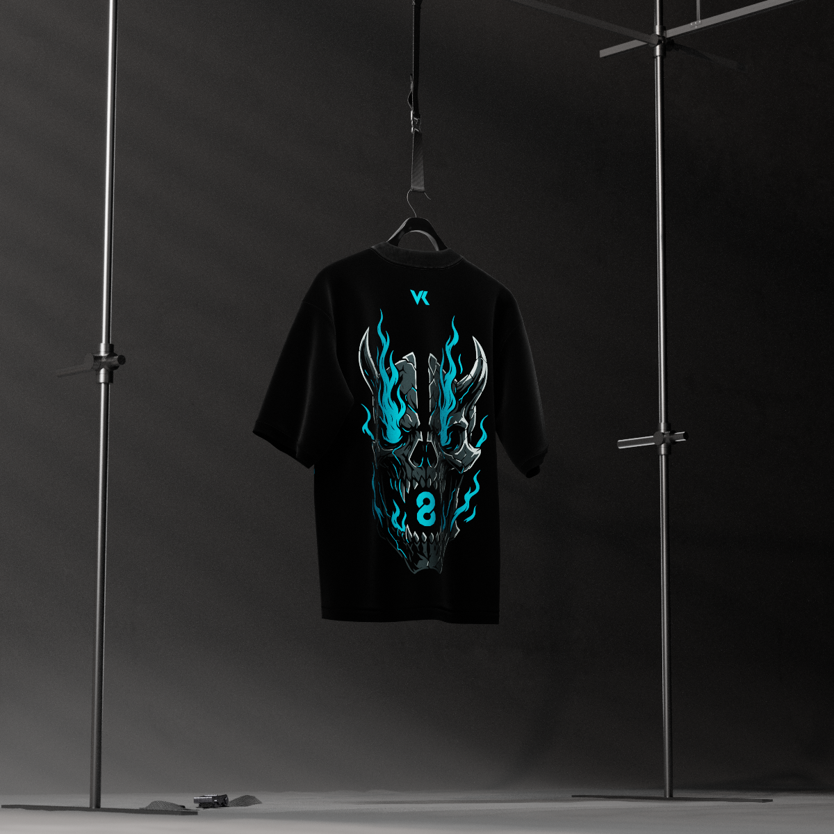 Kaiju No.8 Black Oversized Fit T-shirt