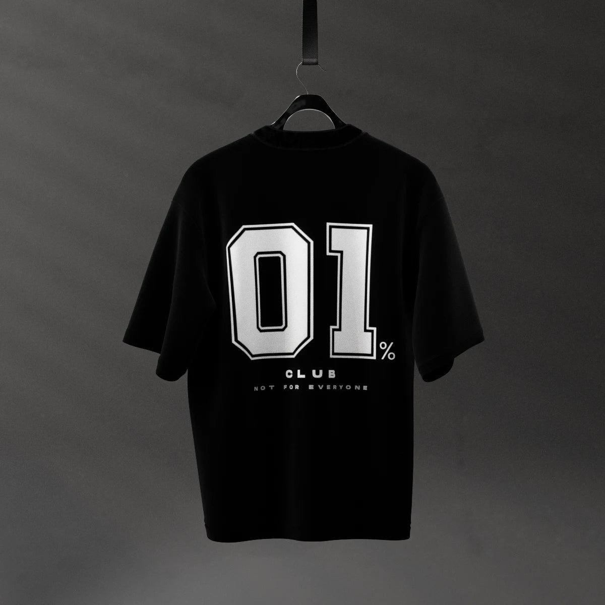 01% Club - Black Oversize Fit T-Shirt