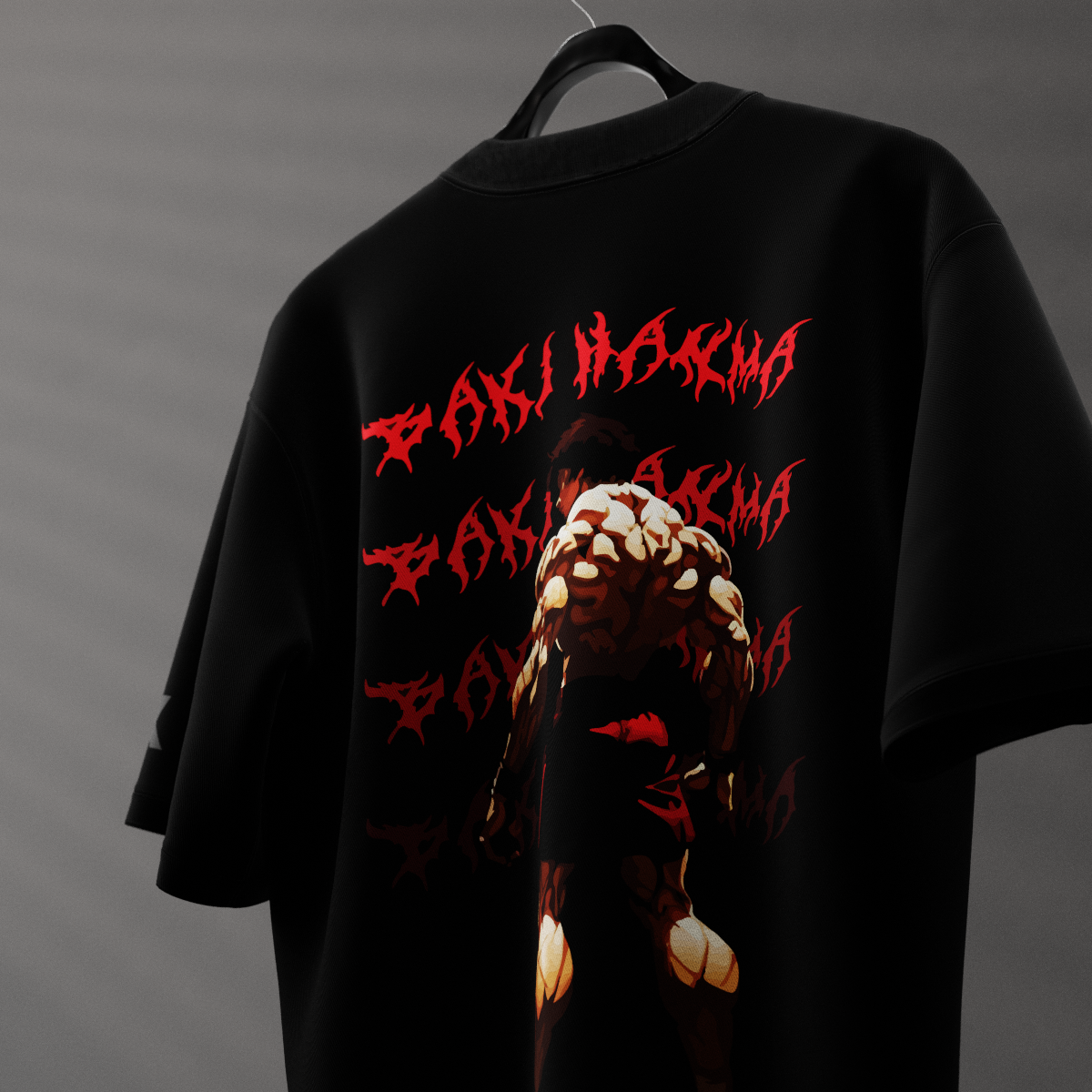 Baki Hanma Baki Black Oversized Fit T-Shirt