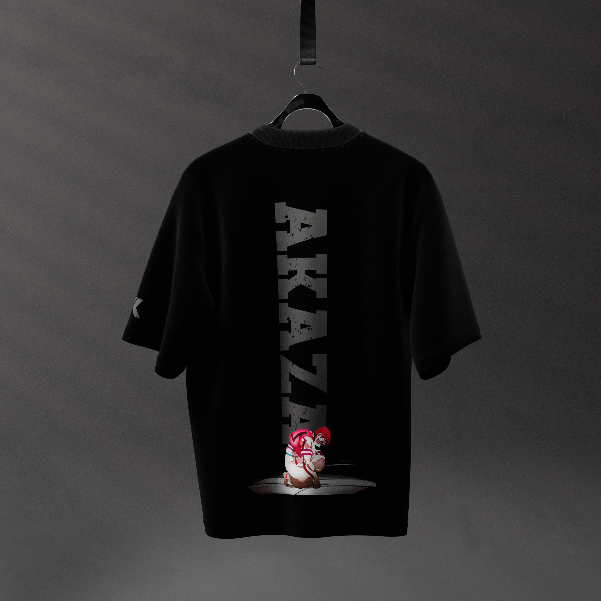 Akaza Is Back Demon Slayer Black Oversized Fit T-shirt