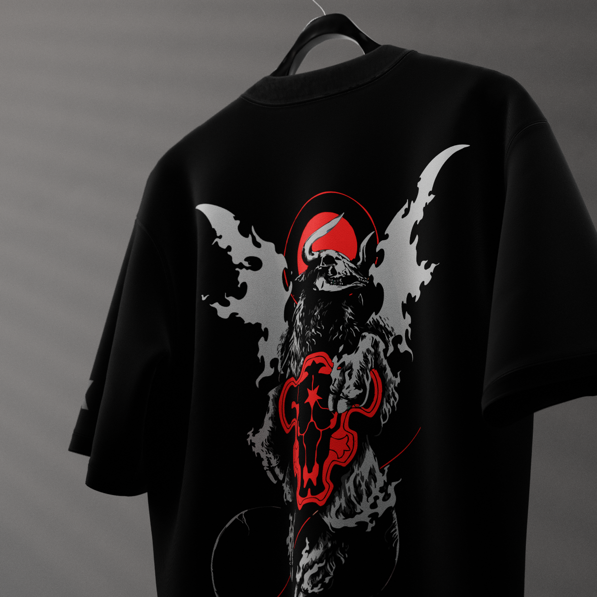 Asta Black Bulls – Oversized Fit Black T-Shirt