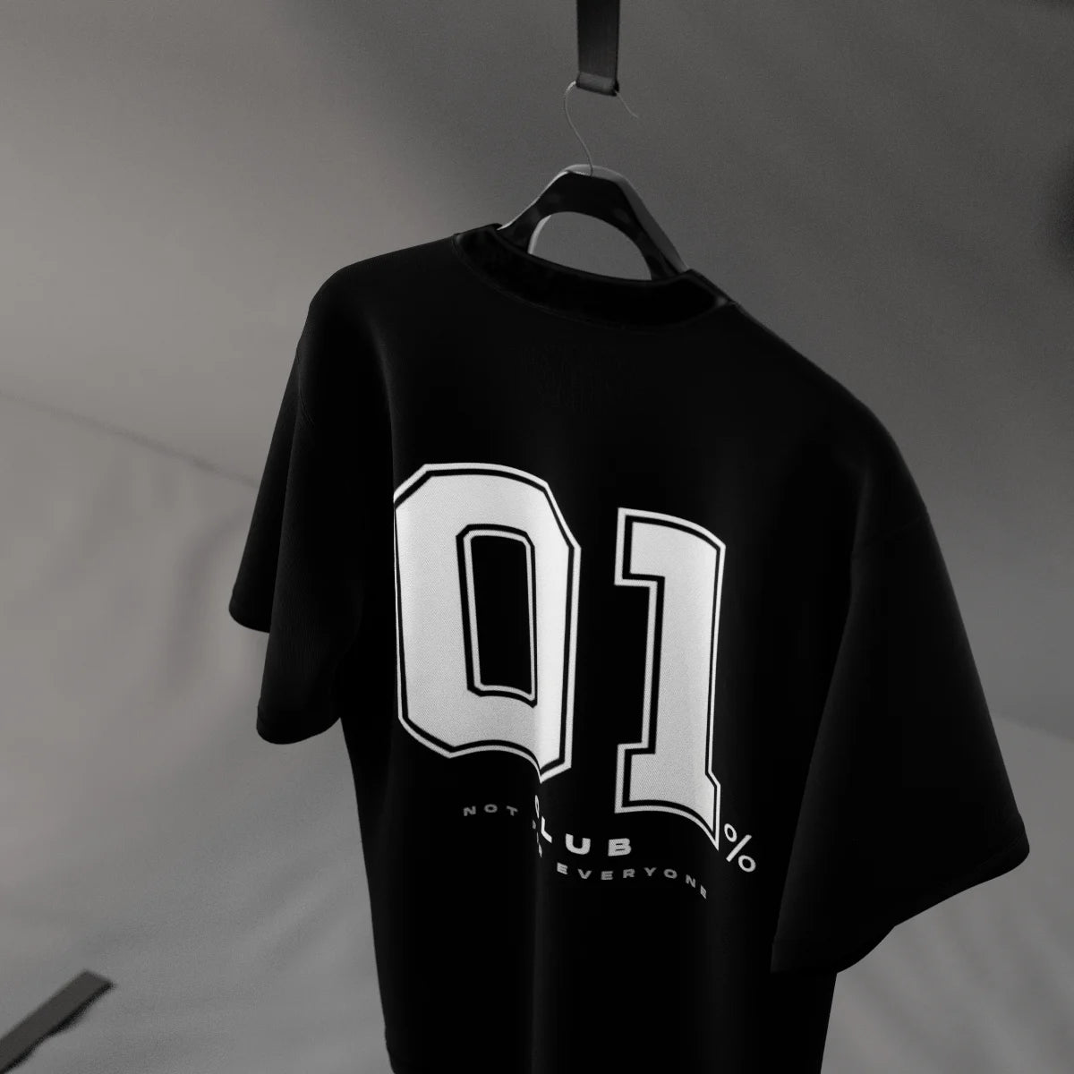 01% Club - Black Oversize Fit T-Shirt