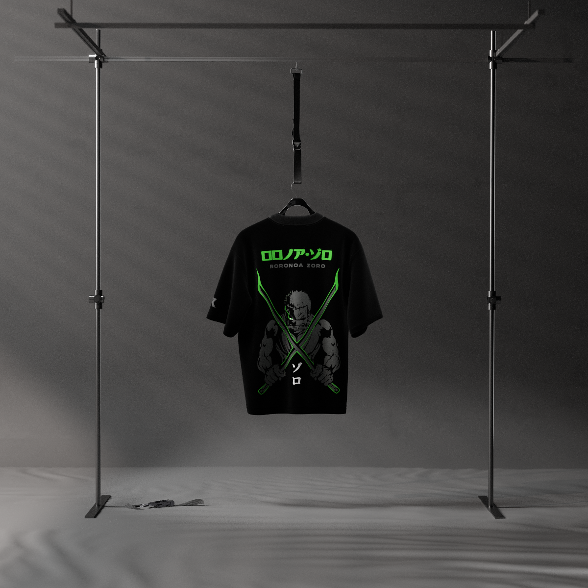 Blade Master Zoro – Oversized Fit Black T-Shirt
