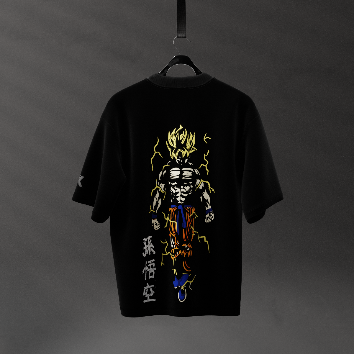 GOKU Super Saiyan Oversized Fit Black T-Shirt