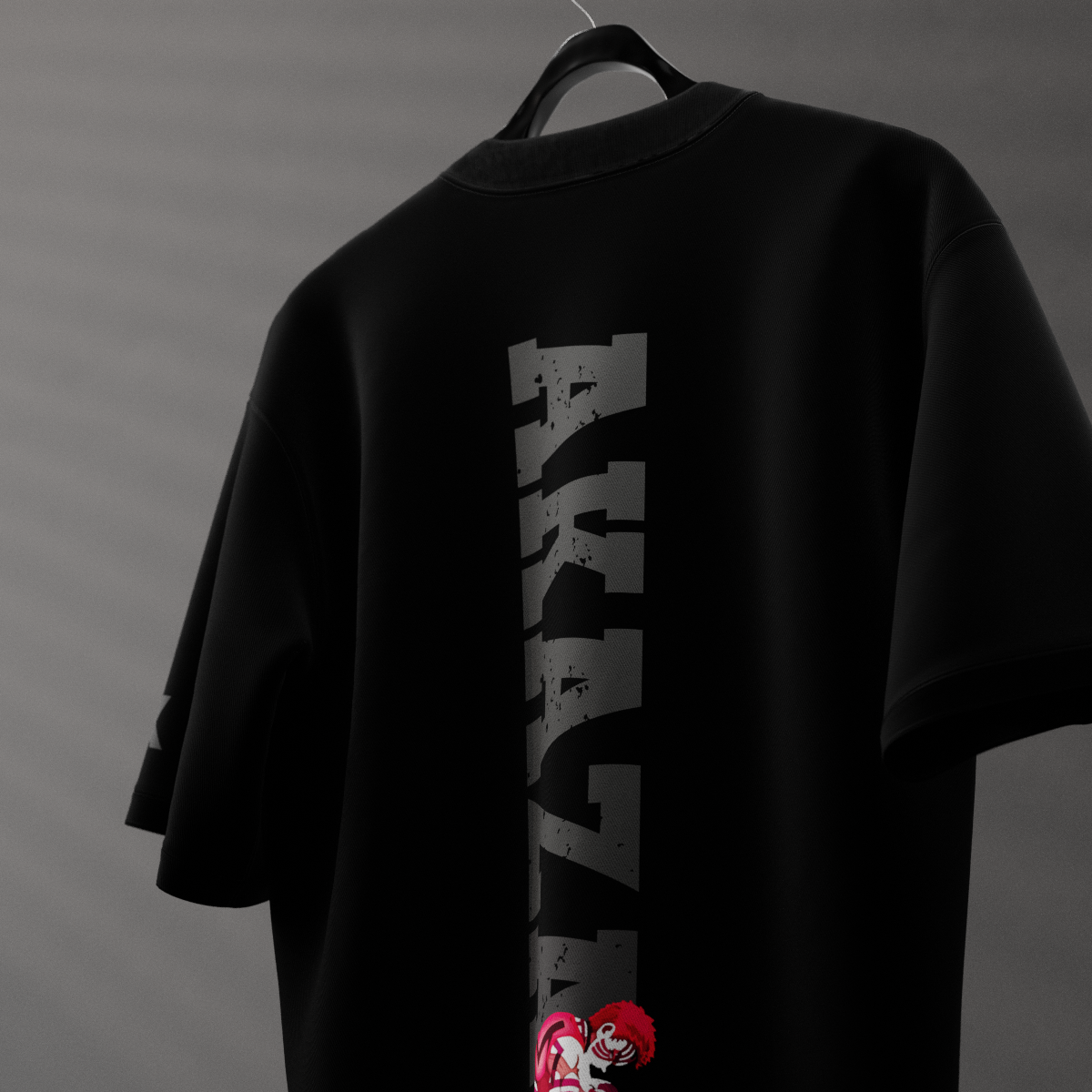 Akaza Is Back Demon Slayer Black Oversized Fit T-shirt