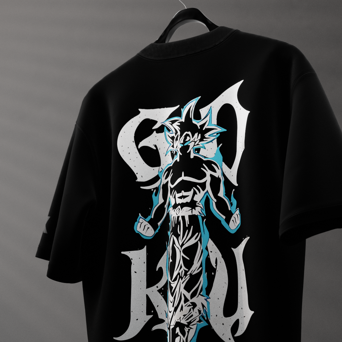 Son Goku Dragon Ball Z Black Oversized Fit T-Shirt
