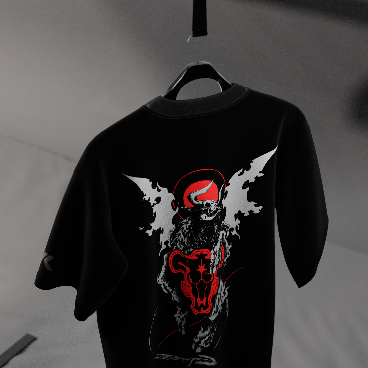 Asta Black Bulls – Oversized Fit Black T-Shirt