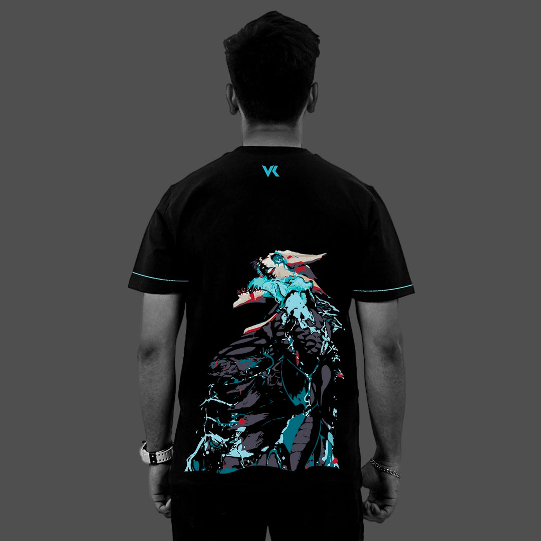 Kaiju Battle Monster Black Regular Fit T-shirt