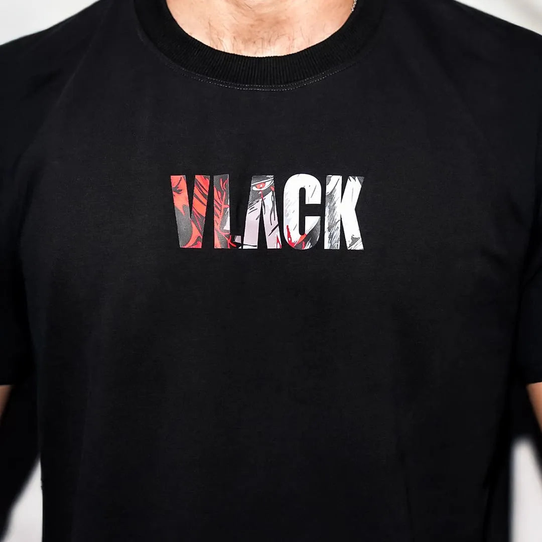 Vlack - Berserk - Pain into Power - Black Oversize Fit T-Shirt