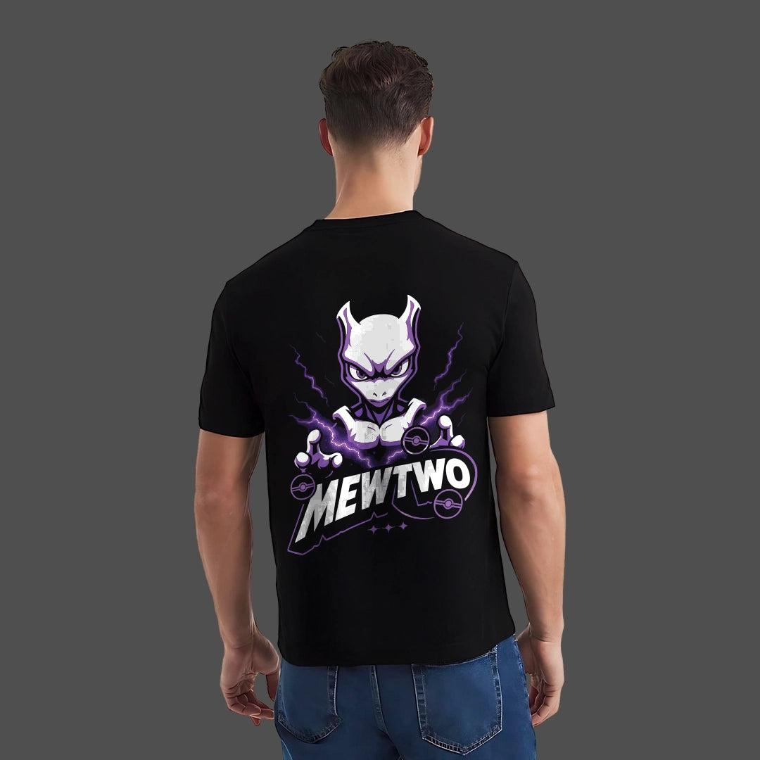Mewtwo (Power Form) Regular Fit Black T-Shirt