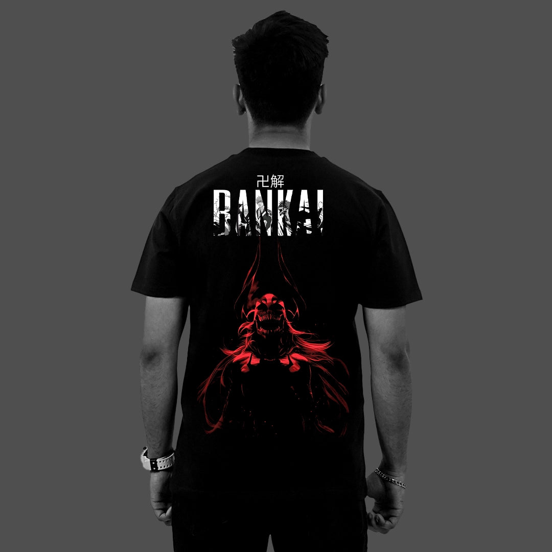 Bankaī Rebirth – Front Puff Print - Black Regular Fit T-Shirt