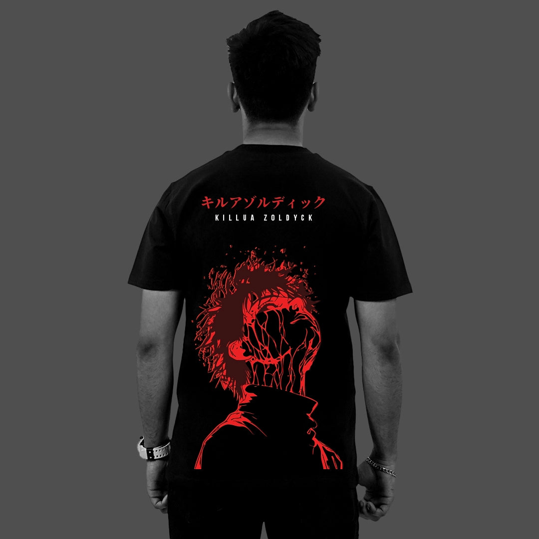 Killua Zoldyck Hunter x Hunter Black Regular Fit T-Shirt