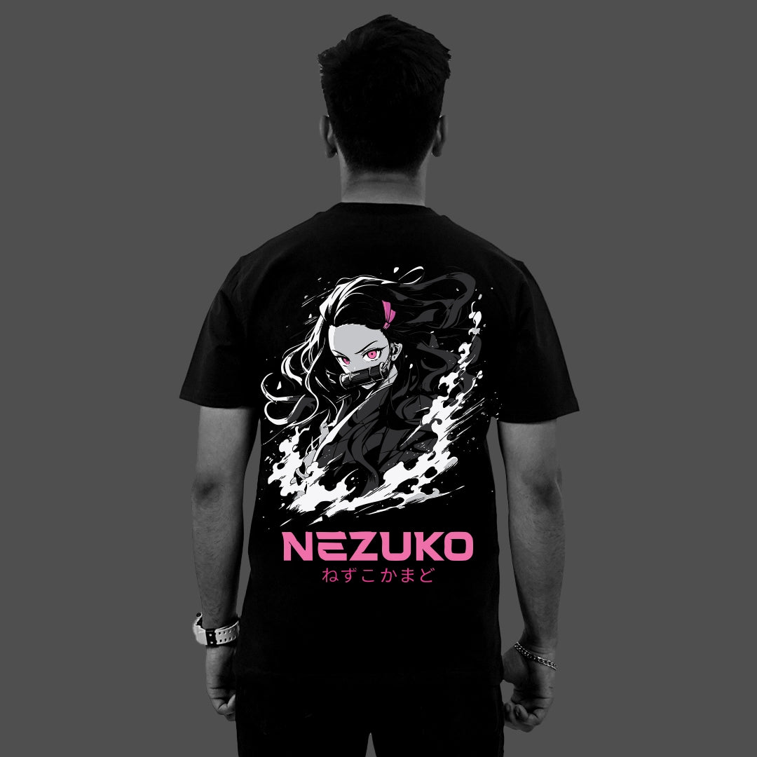 Nezuko Kamado Demon Slayer Black Regular Fit T-Shirt
