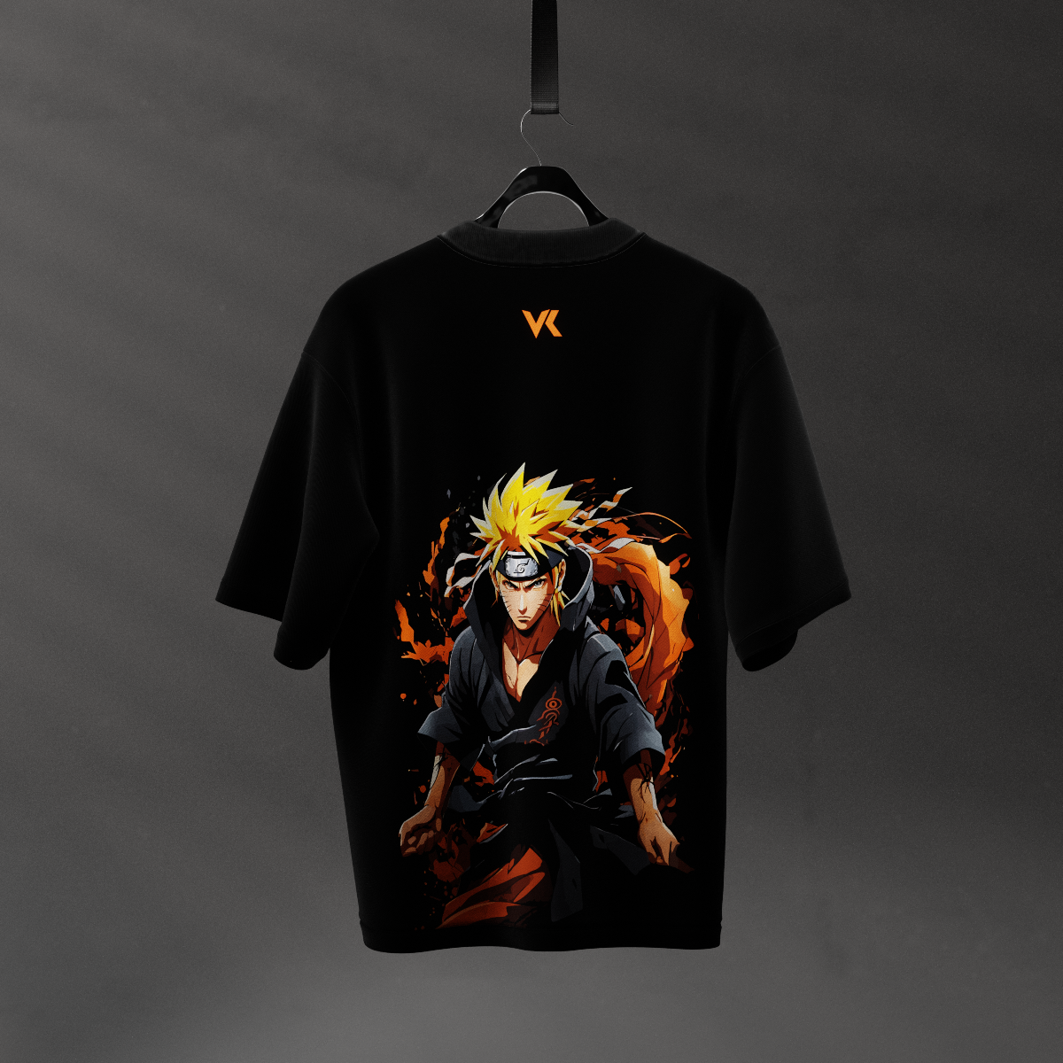 Sage Mode Naruto black t-shirt featuring vibrant character design on the back