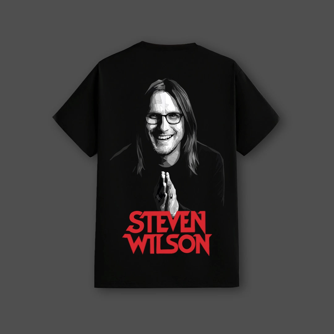 Steven Wilson black t-shirt featuring a bold graphic design and regular fit for fans