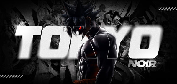 All Black Anime Print Tshirt Streetwear Collection