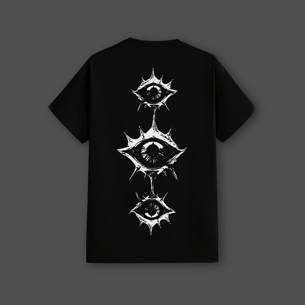 Eye Vision Graphic Regular Fit Black T-Shirt