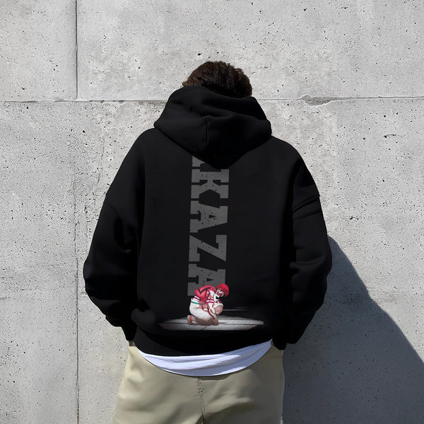 Vlack Akaza Entry - Oversized Black Hoodie