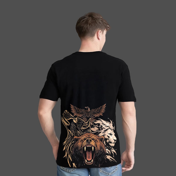Legends of the Wild - Black Regular Fit T-Shirt