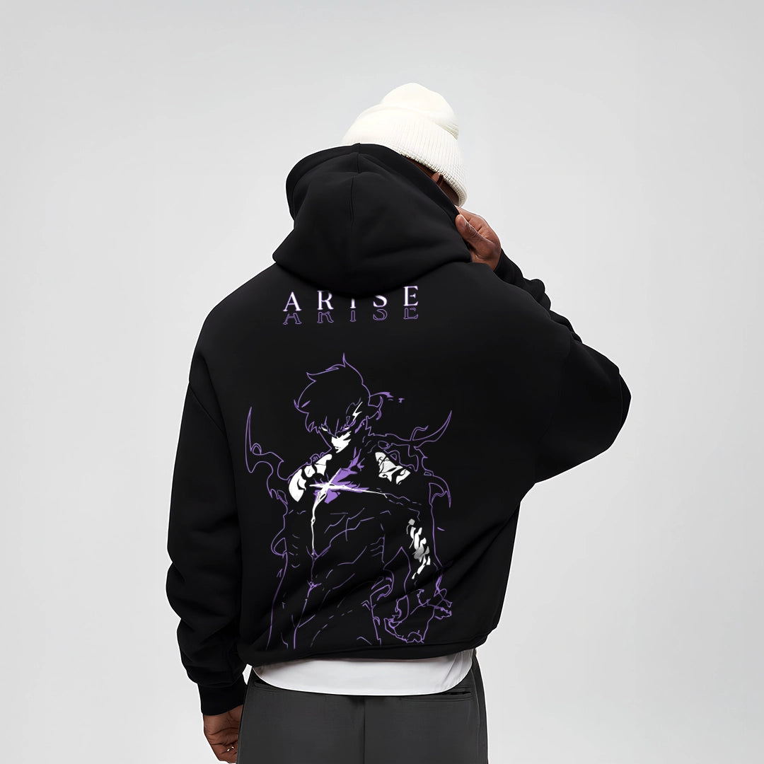 Vlack Arise - Black Oversized Hoodie
