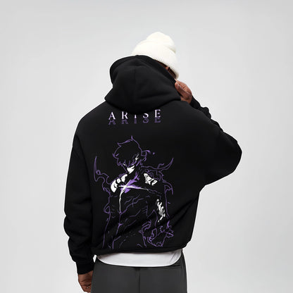 Vlack Arise - Black Oversized Hoodie