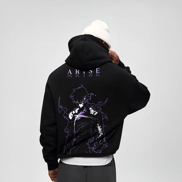 Vlack Arise - Black Oversized Hoodie