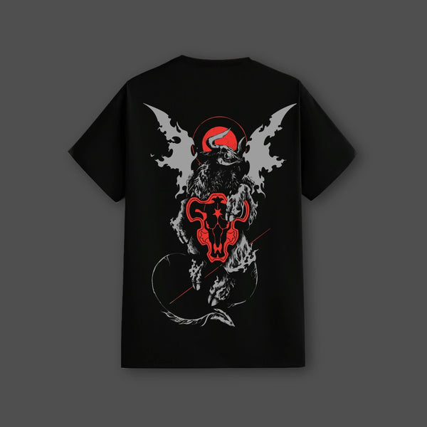 Asta Black Bulls – Regular Fit Black T-Shirt