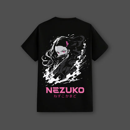 Nezuko Kamado Demon Slayer Black Regular Fit T-Shirt