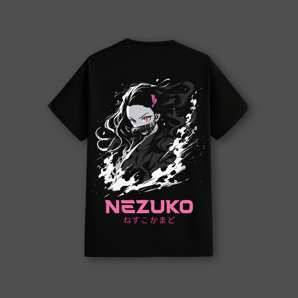 Nezuko Kamado Demon Slayer Black Regular Fit T-Shirt