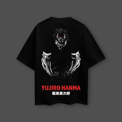 Yujiro Hanma The Ogre Black Oversized Fit T-Shirt